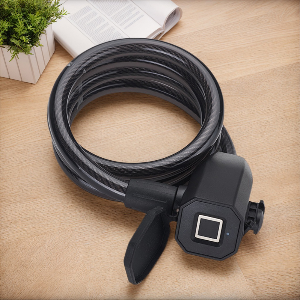 Fingerabdruck-Fahrradschloss, USB-Aufladung, schlüsselloses Motorrad-Sicherheitsschloss, Diebstahlsicherung, Fahrradschloss für Elektrofahrrad, Rolle