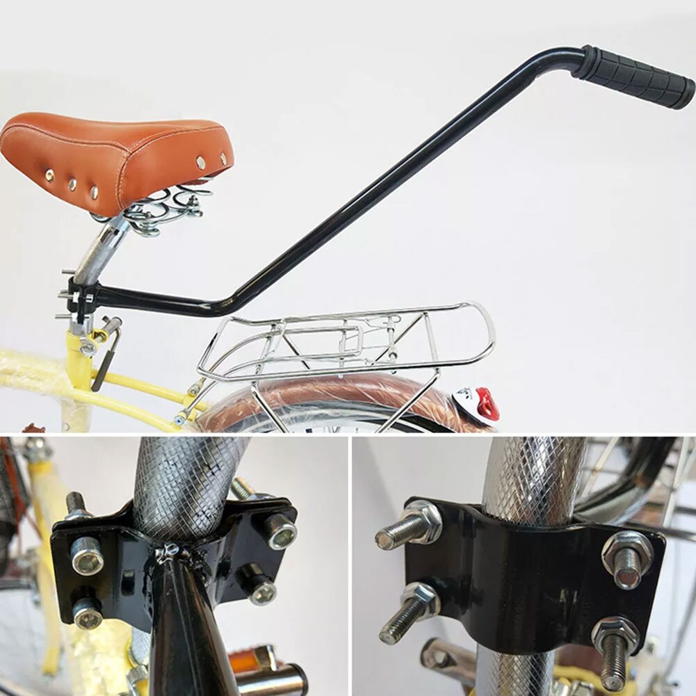 Bike Trainer Bicycle Trainer Children Cycling Bike Safety Balance Push Handle Bike Training Handle for Kids Learning Bike