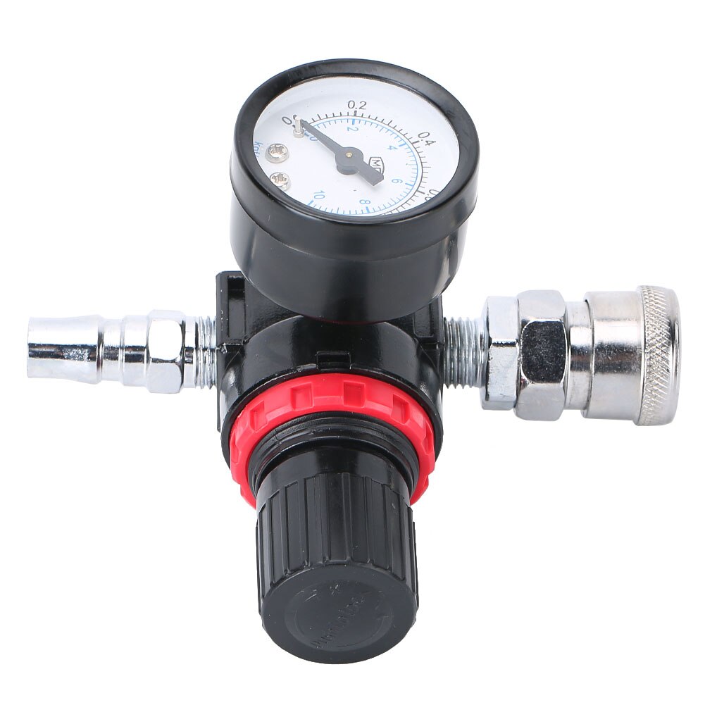 Air Adjusting Valve Regulator With Glass Gauge Adjustment Range 0-145PSI Standard Air Inlet Outlet Fits Almost Any Spray Gun