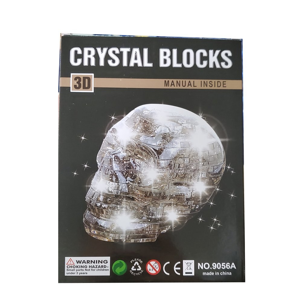 3D Crystal Puzzel Diy Montage Model Toy Schedel Skelet Goed Voor Het Bevorderen Van Kinderen Intelligentie Kinderen