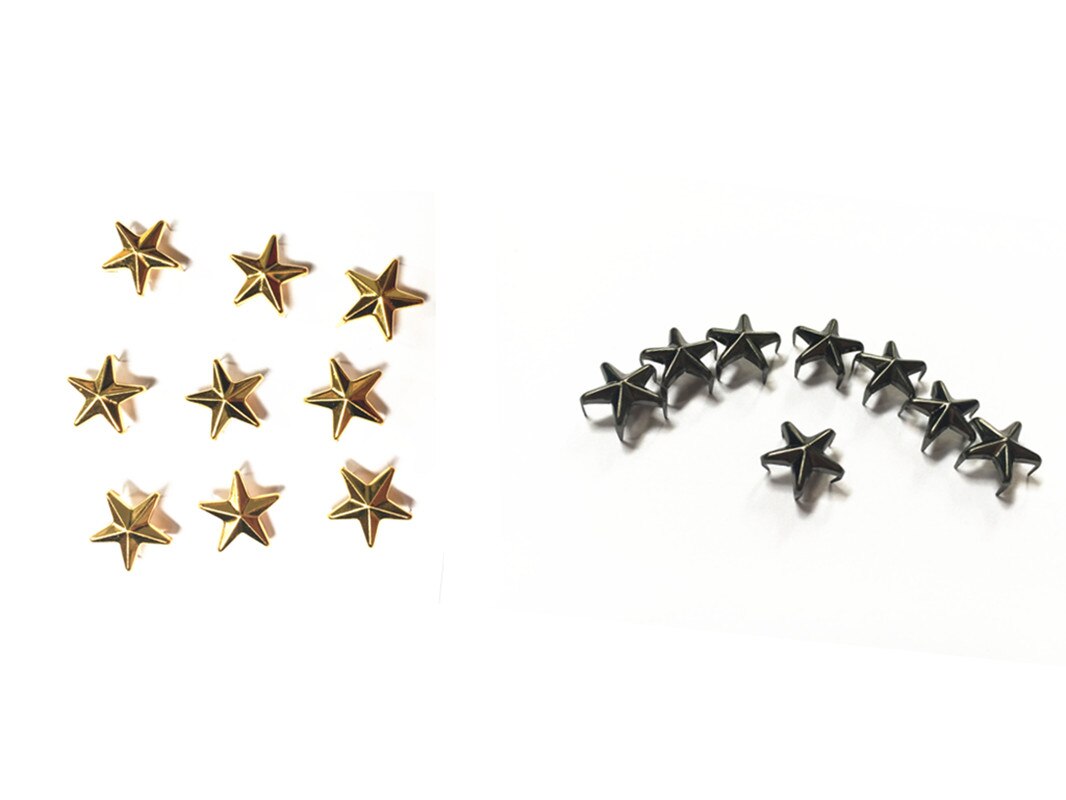 thumbnail image 2 of Punk Rivets For Clothing 50 Pcs DIY Metal Star Studs Claw Nailhead 2 of 12