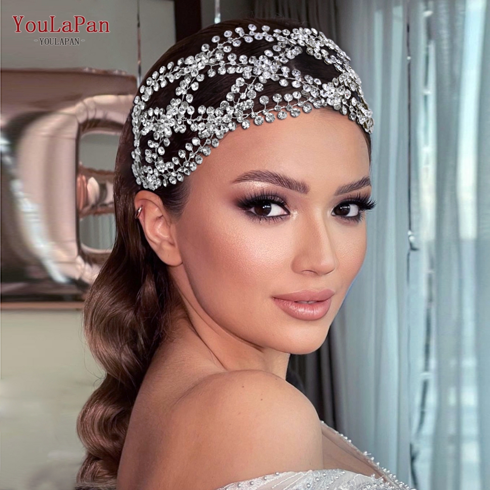 TOP QUEEN HP243 fascia da sposa copricapo da sposa strass donna diadema gioielli per capelli da sposa regina copricapo sposa fatta a mano diadema