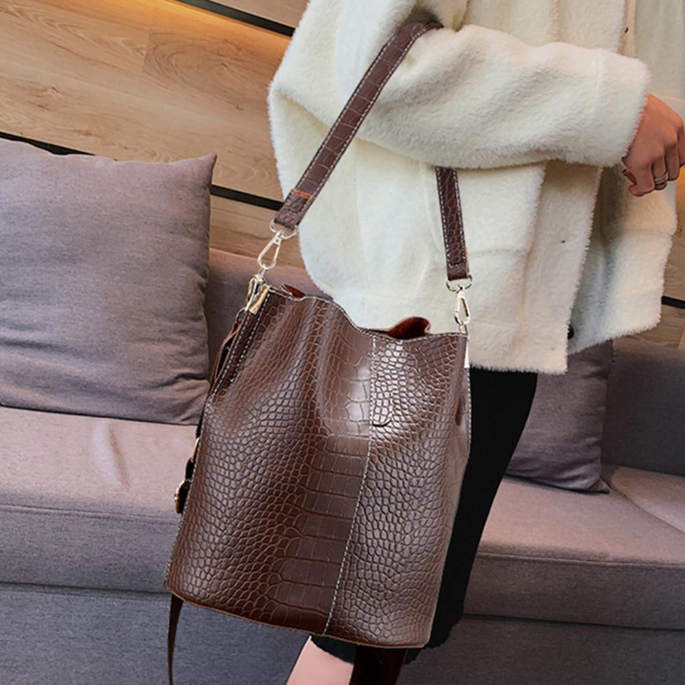 Bandoleras clásicas de piel sintética con patrón de cocodrilo para mujer, bandolera de hombro, bolso de mano, bolsas de compras para viaje