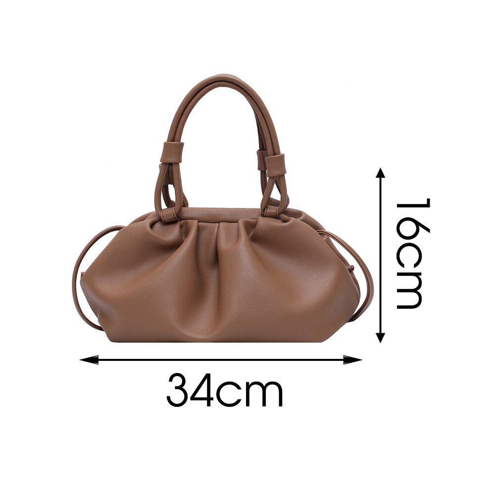 Bolso bandolera para mujer, de nube, Bolso de piel para mujer, sobre bolso de hombro tendencia, bolso de mano para mujer