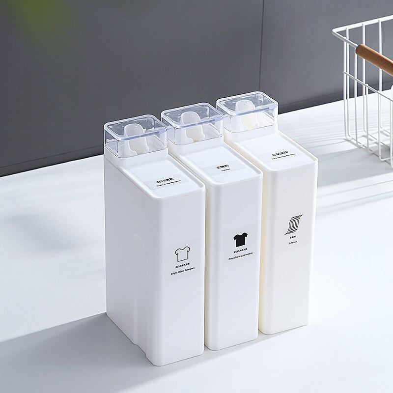 1000ml Laundry Detergent Empty Bottles Large Capacity Softener Storage Bottle Reusable Refillable Washroom Organizer Bottle