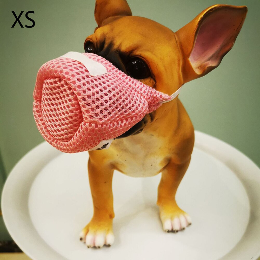 Hund mund snude gøende kæledyr produkter tilbehør hund snude maske til pitbull anti bark bid til stor lille mellem hund: Lyserød / Xs