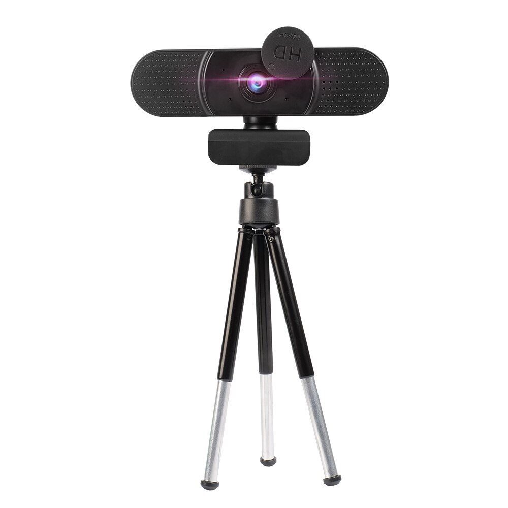1080P Webcam Conference PC Webcam Autofocus USB Web Camera Laptop Desktop For Office Meeting Home With Mic 1080P HD Web Cam: With tripod