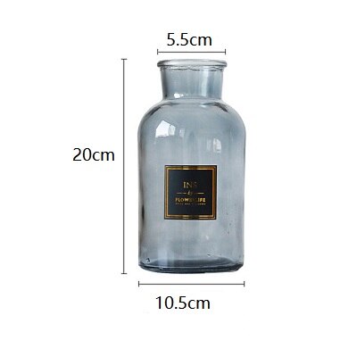 Nordisk relief glasvase blomsterarrangement hydroponisk vintage vase boligdekoration skyde rekvisitter til centerpieces til bryllupper: A2