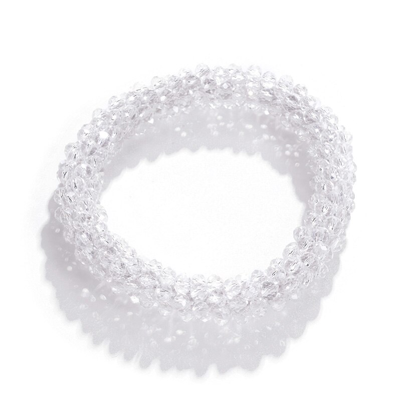 Elastiske newful glasperler armbånd til kvinder rød sort retro sommer armbånd armbånd smykker brazalete mujer: Hvid