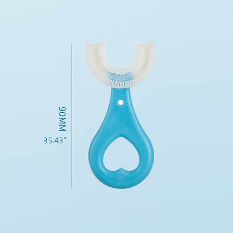 Spazzolini da denti per bambini a forma di U a forma di U per artefatto manuale in Silicone da 9cm