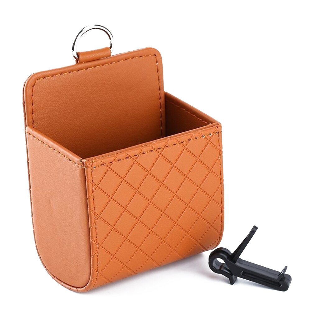 Boîte de rangement pour téléphone portable, , Durable, étanche, Installation facile, peau d'agneau, sortie d'air de voiture, poche