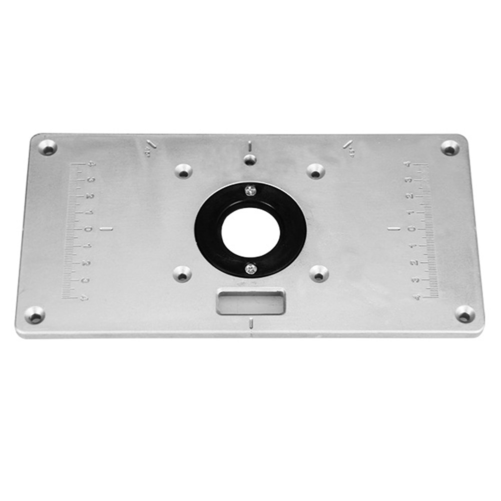 Router Tafel Insert Plaat Houtbewerking Bankjes Aluminium Hout Router Trimmer Modellen Graveermachine Met 4 Ring Gereedschap