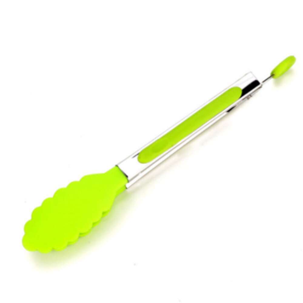 Pegador de comida de silicone, pinça de pegar comida, utensílio de cozinha, acessórios de braçadeira, ferramenta de cozinha para servir comida, salada: Light Green