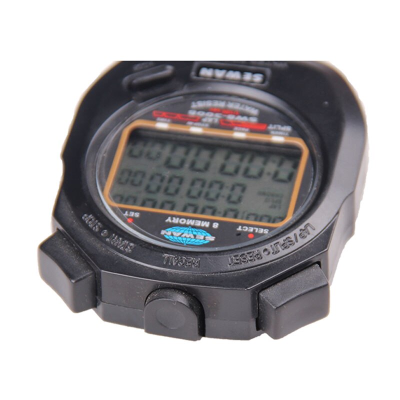 8 memory Electronic Stop watch Digital timer stopwatch Sports gym Metal interval timer referee chronograph