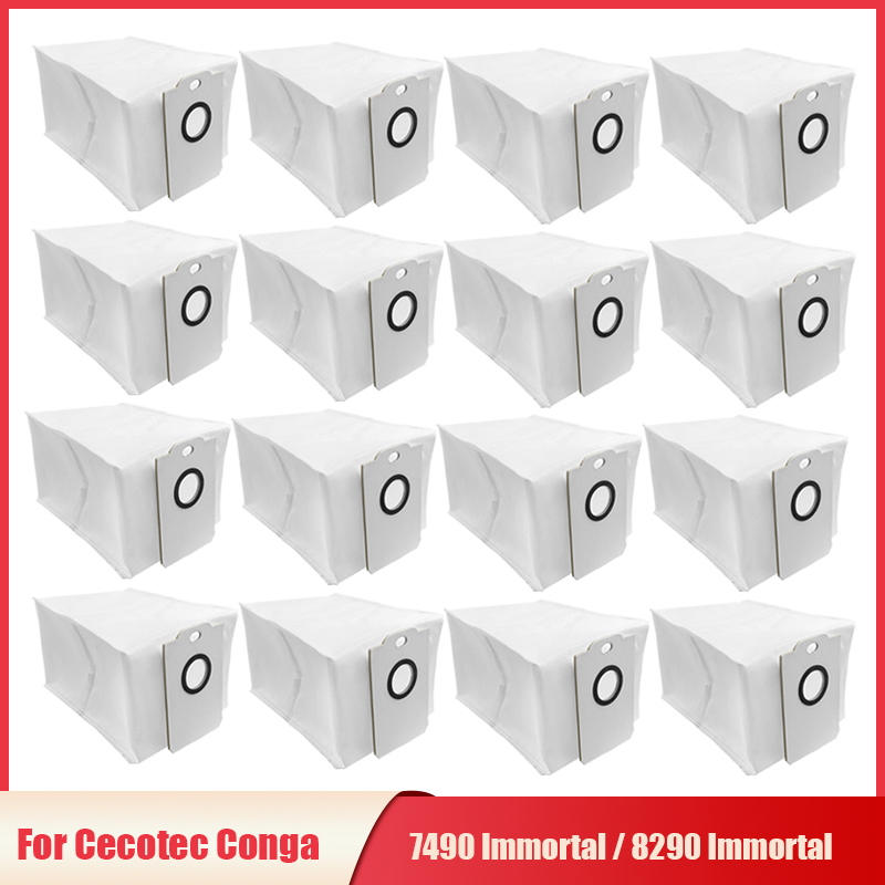 Reemplazo de bolsas de polvo para Cecotec Conga 7490 Immortal / 8290 Immortal / Kabum Smart 900, piezas de bolsas de gran capacidad