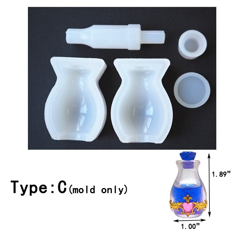 Bouteille de parfum magique en forme de Potion Mana, outils de bricolage artisanal, moule en résine époxy en Silicone pour: C Mold