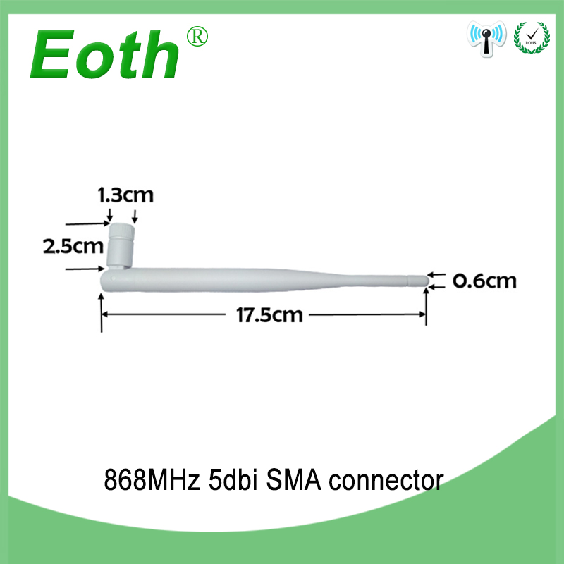868MHz Antenna lora lorawan 915MHz white 5dbi SMA Male Connector GSM 915 MHz 868 MHz antena antenne waterproof Pigtail Cable