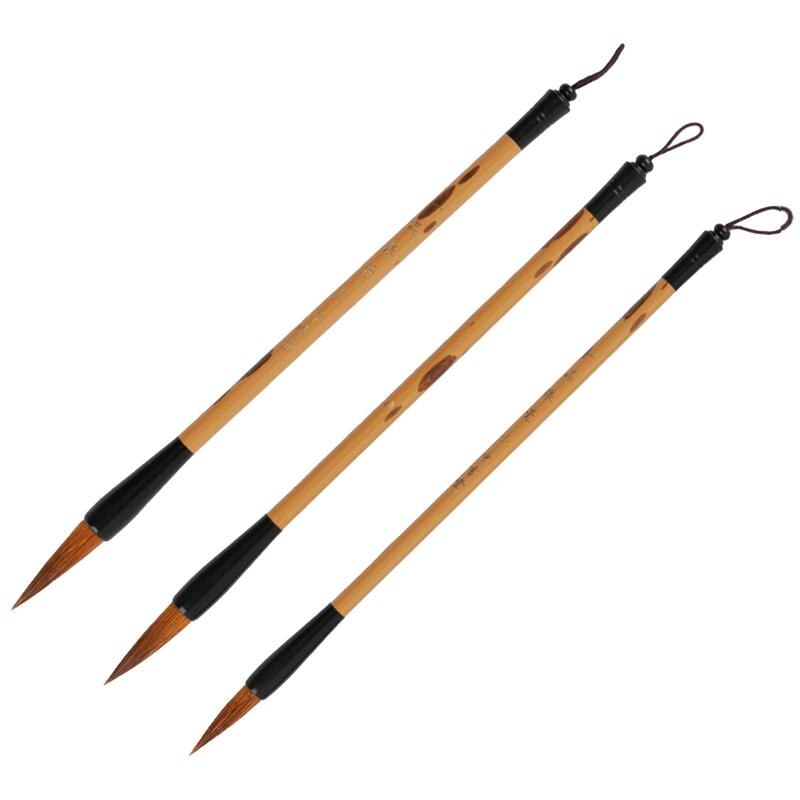 3Pcs Professionele Chinese Kalligrafie Borstel Pennen Schrijven Borstels Tekening Pennen