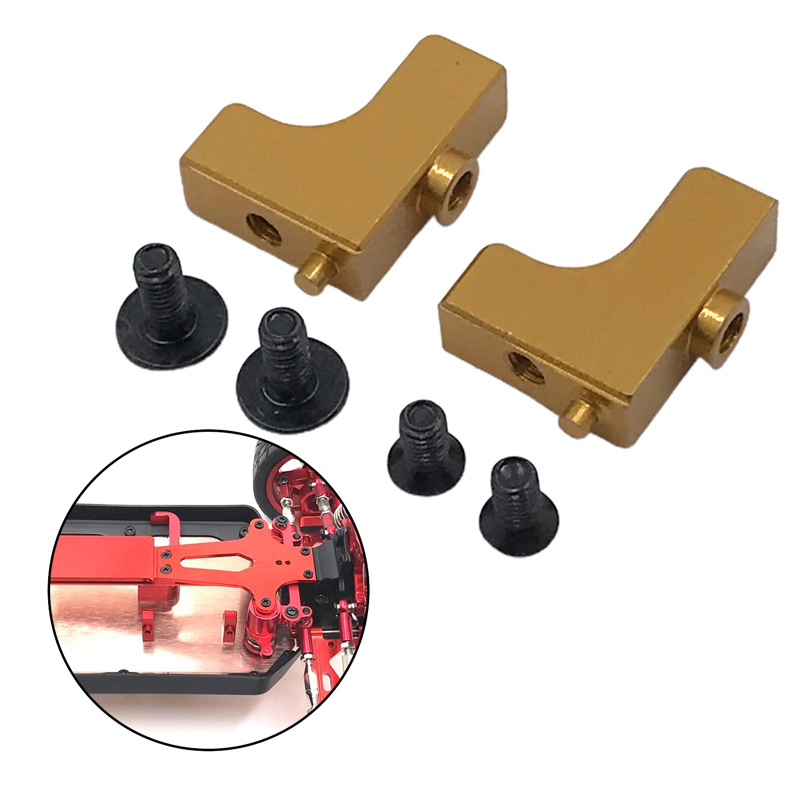 Upgrade Parts Servo Mount for RC Model Car 1:14 Wltoys 144001 1/12 Wltoys 124018 124019: Golden