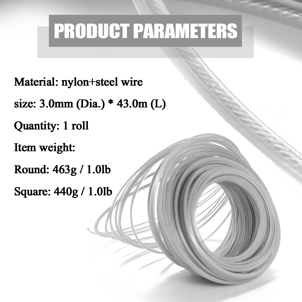 Finklipping nylon trimmer tau børsteskjærer trimmer linje klippetråd gressklipper tilbehør