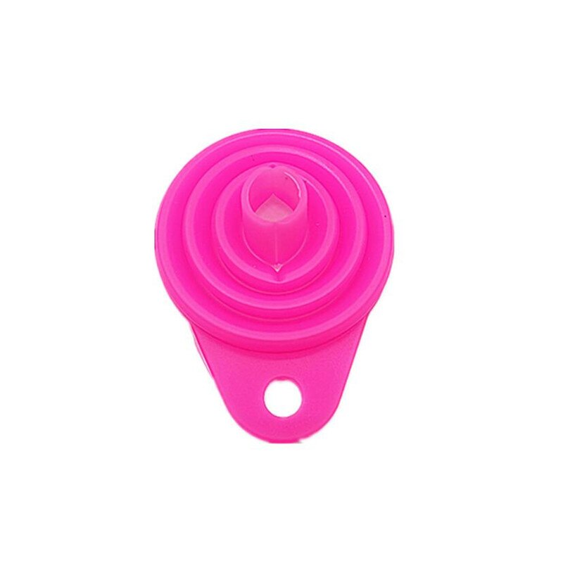 1Pcs Mini Opvouwbare Trechter Silicone Inklapbare Trechter Opvouwbare Draagbare Trechters Worden Opgehangen Huishoudelijke Vloeibare Doseren Keuken Gereedschap: pink