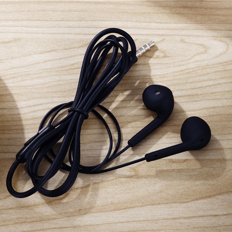 Sport Earphone Wired Super Bass 3.5mm Earphone Earbud with Built-in Microphone Hands Free: Black