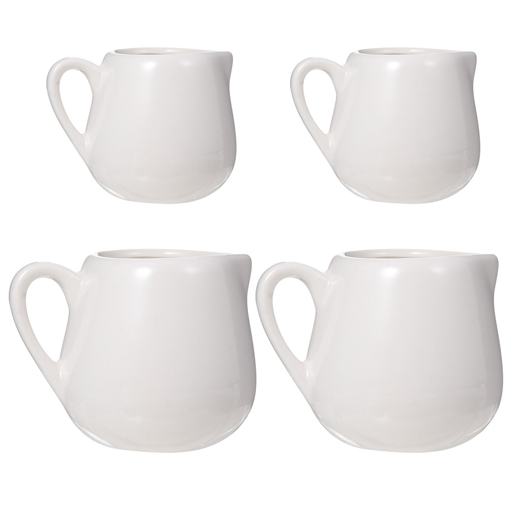 4 Pcs Mini Jugs Kitchen Sauce Cup Sauce Jugs Ceramic Creamer with Handle: Mix
