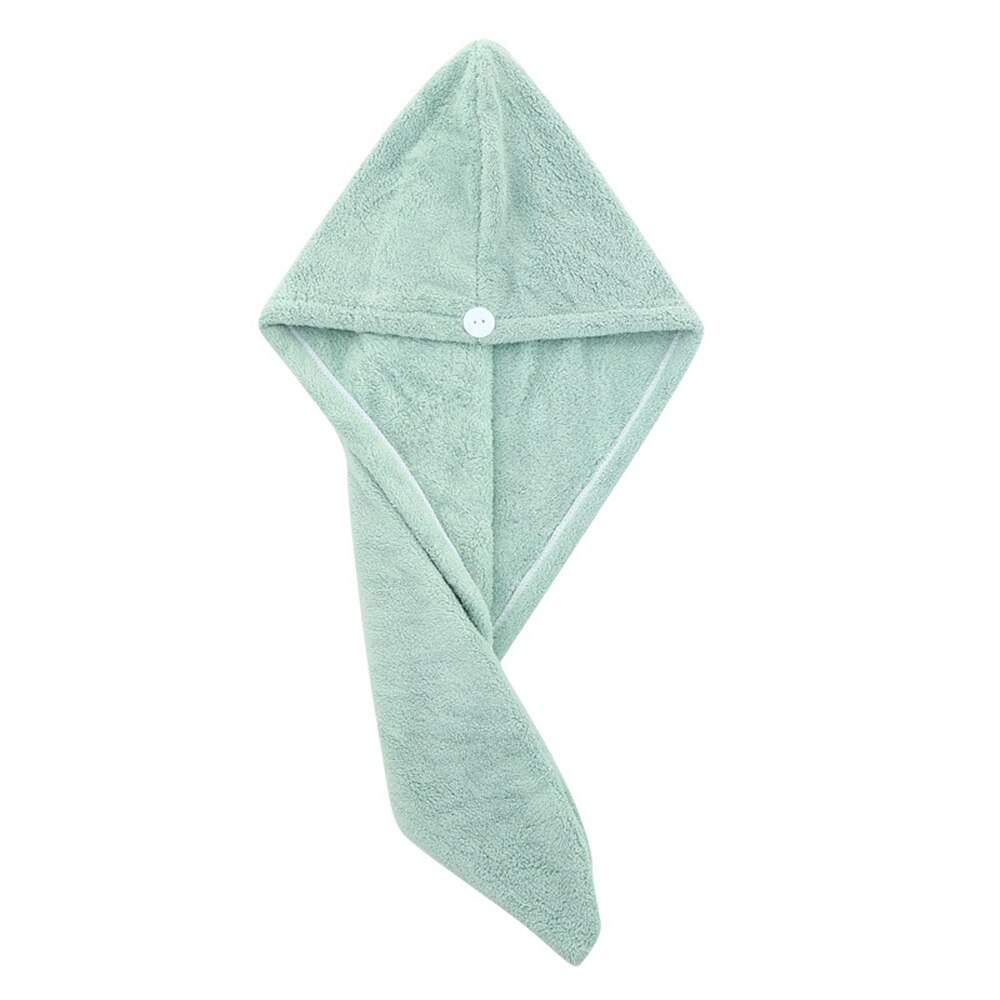 ADOREHOUSE rápido secado de cabello toalla Toalla de microfibra de mujer toalla para niñas rápido seco pelo sombrero cabeza baño herramientas de baño: Green