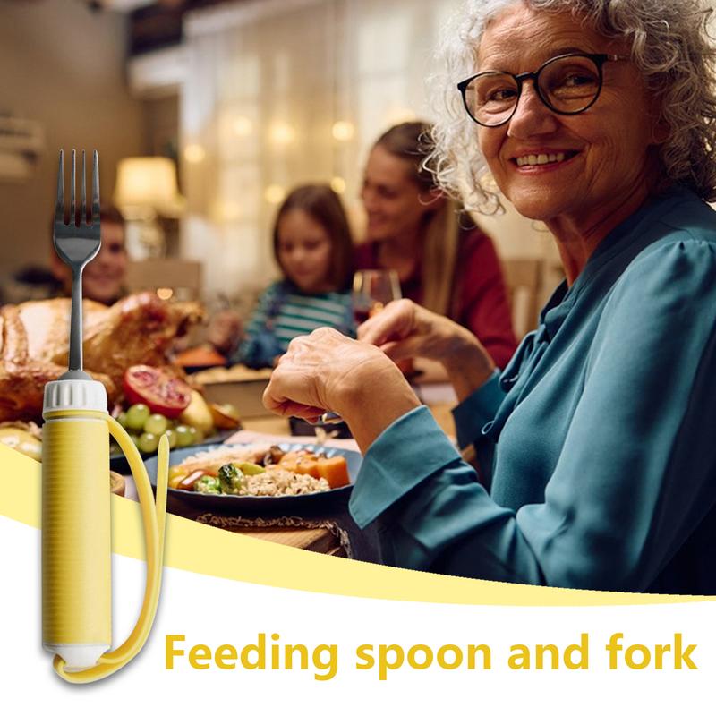 Utensílios para idosos, talheres adaptivos, colher rotativa, pessoas para deficientes, garfo, colher de sopa, alimentação, ferramenta de mesa auxiliar