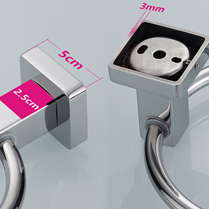 1PC Rvs Ronde Stijl Muur Gemonteerde Handdoek Ring Holder Hanger Badkamer