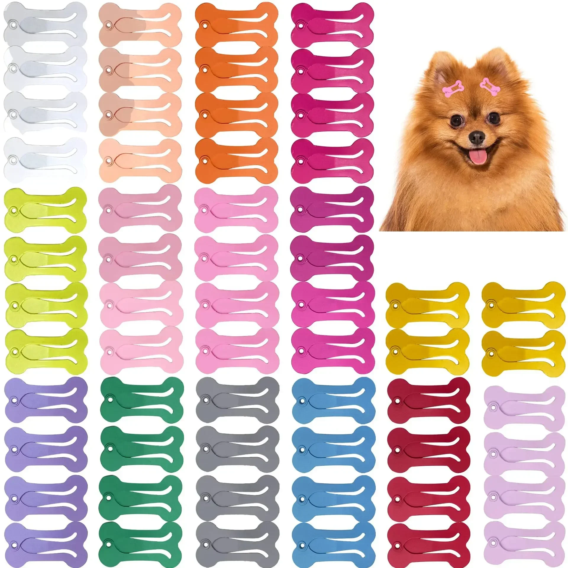 5/10/20 pçs grampos de cabelo para cães multicolorido presilhas pequeno osso snap grampos de cabelo para cão gato pet grooming arcos acessórios para o cabelo