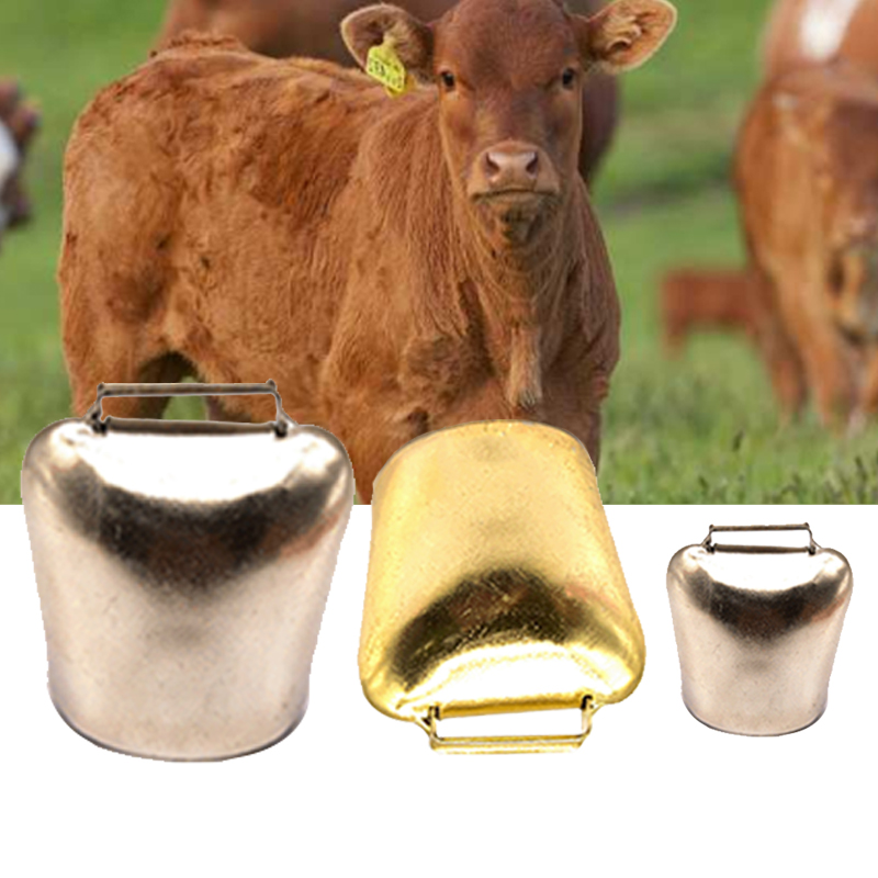 Cloches en métal pour bétail, 1 pièce, pour vache, cheval, mouton, prévention de la perte, fort, croustillant, étalé plus loin
