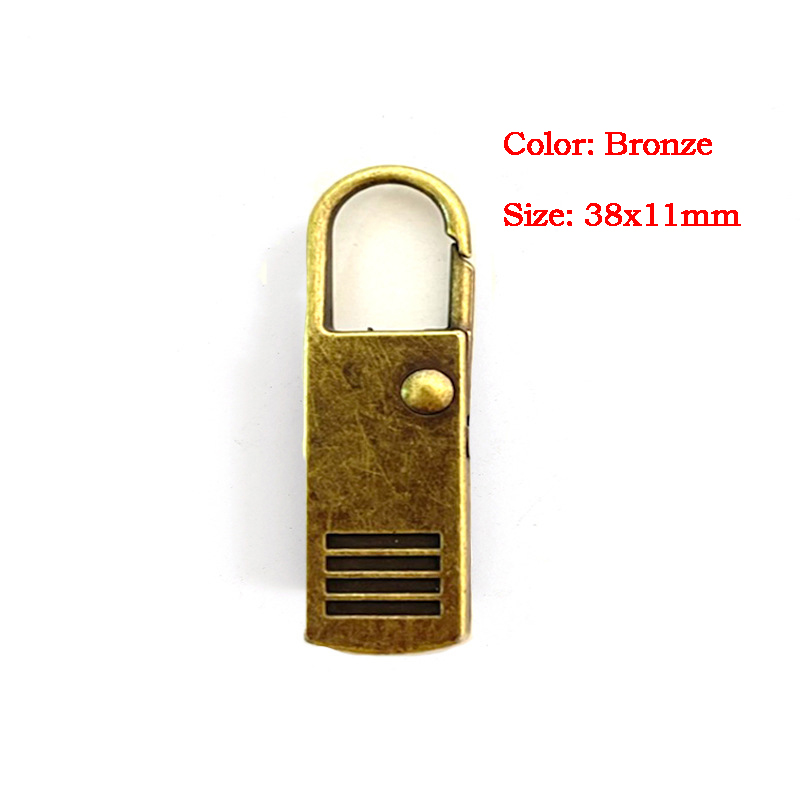 5/10pz cerniera in metallo tiro sostituzione cerniera staccabile cursore cerniera lampo testa tiro scheda kit di riparazione per accessori per vestiti da cucito artigianali