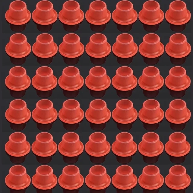 60/10 Stück Wasserhahn-PPR-Rohrstopfen, auslaufsichere Dichtungen, Gewinde-Installationsverschraubung, kostenloses Klebeband, versiegelter Ring, Silikon-Unterlegscheiben: Orange / 1mm