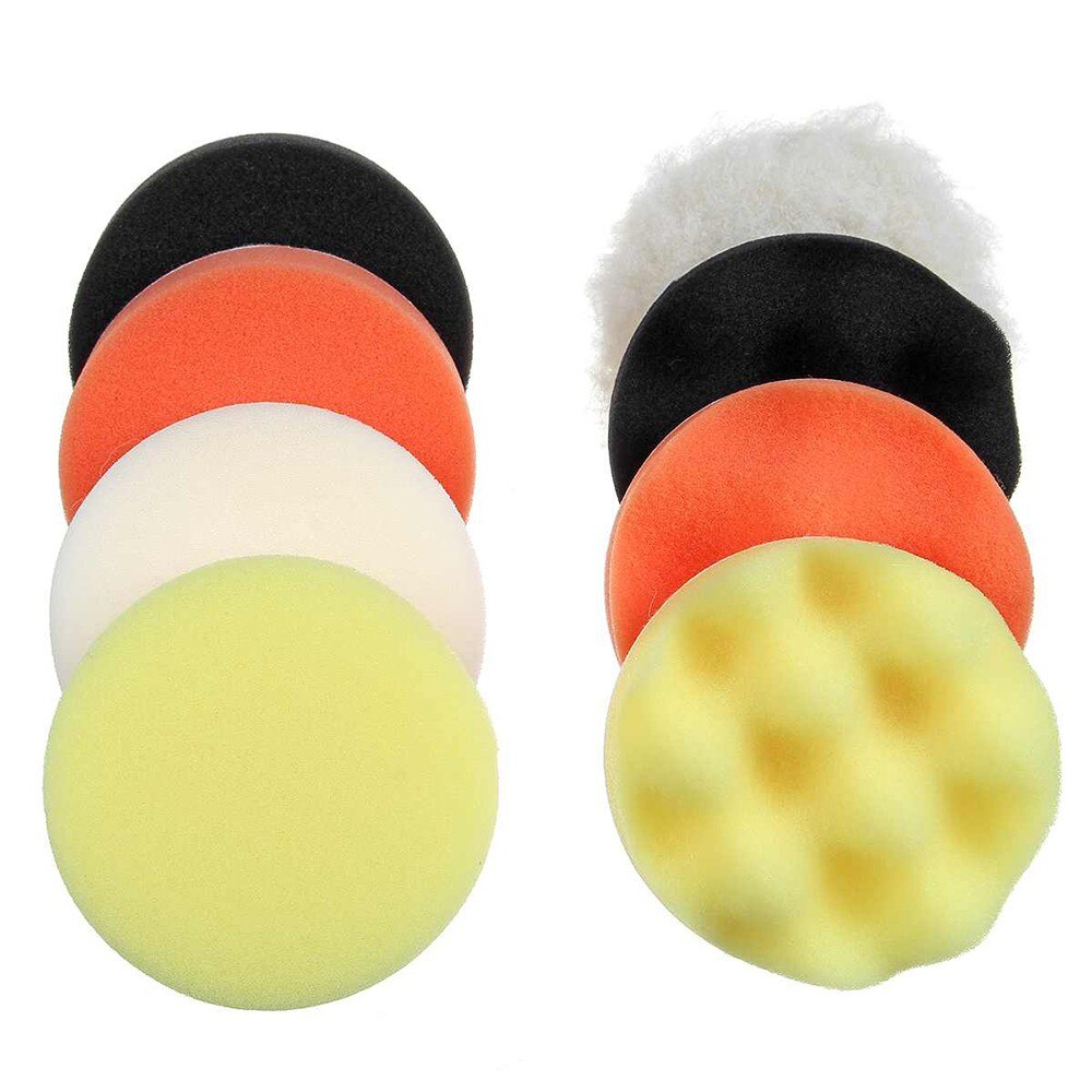 3''4''5''6''7'' 10 sztuk tarcza polerska zestaw nici ścierne gąbka polerowanie samochodów zestaw nakładek robić polerowania samochodu wiertarka adapter akcesoria samochodowe
