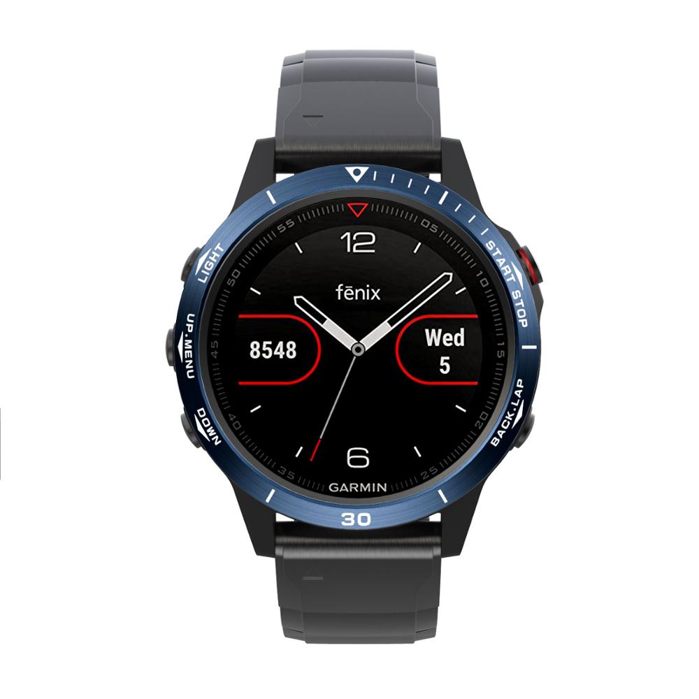 Cadre de couverture en métal pour Garmin Fenix 5 montre intelligente cadran lunette anneau style boîtier adhésif couverture Anti-rayure Protection anneau