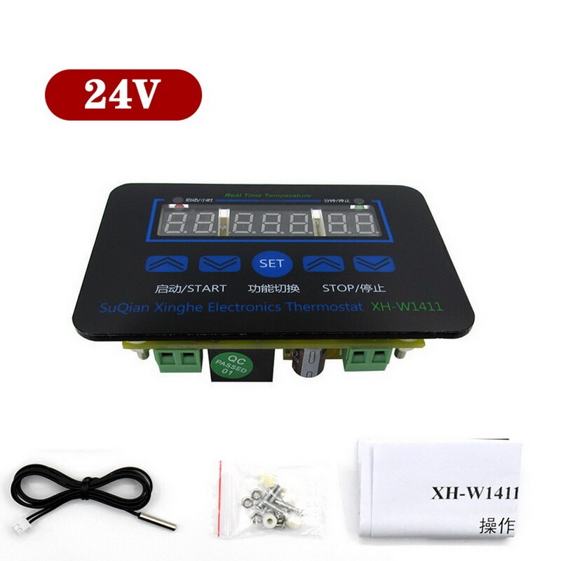 Digital Temperature Controller Thermostat Thermoregulator Incubator LED 10A Heating Cooling STC-1000 STC 1000 12V 24V 220V: W1411 24V
