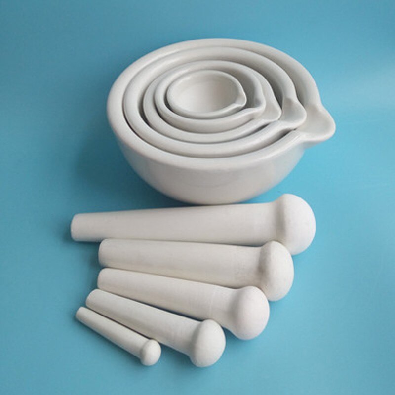 60/80/100/130/160mm Ceramic Grinder Bowls Mortar and Pestle Set Kitchen Food Garlic Pepper Spices Grinding Bowl Herb Mincers