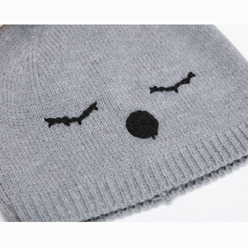 Grey Winter Turkish Cap For Girl Size 0 to 6 Months