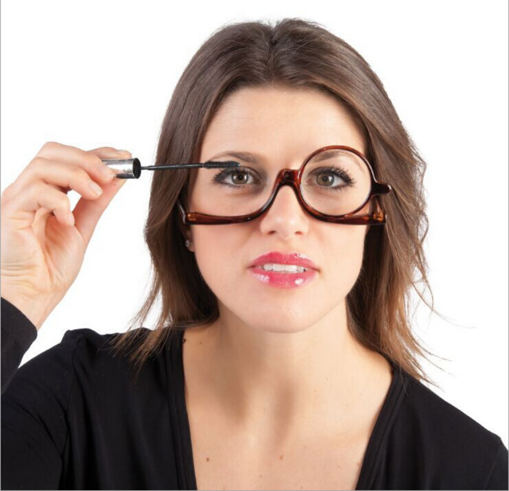 Makeup Reading Glass Women Magnifying Glasses PC Frame +1.0~+3.0 Resin Lens Folding Eye Make Up Reading Glass