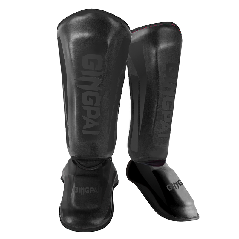 Kickboxing boxeo espinilleras Muay Thai artes marciales Sanda Wushu Protector de piernas Taekwondo tobilleras: L / Borgoña