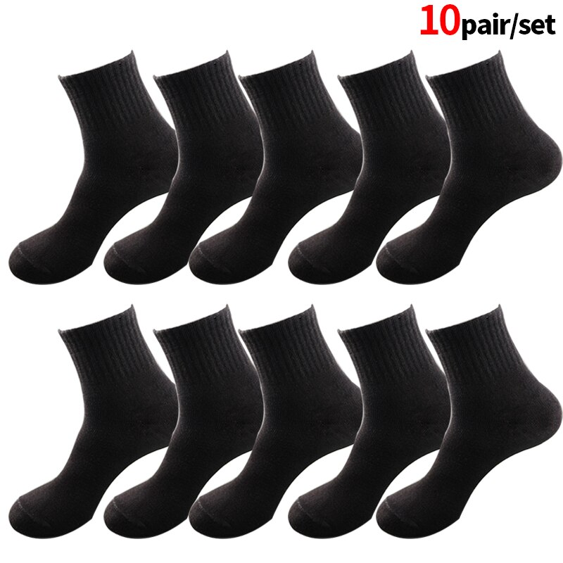 10pair Women Socks Breathable Ankle Socks Solid Color Short Comfortable Cotton Low Cut Socks Black White Gray: Black