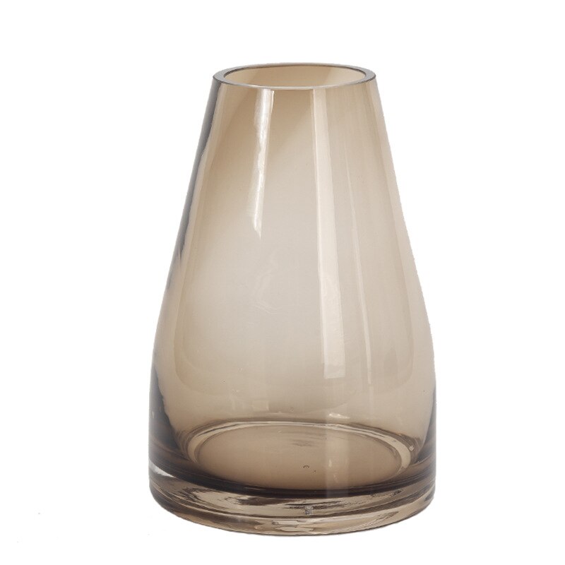 Glazen fles met kleurverloop, kunstmatige geblazen kleur, vaas met watercultuur, simulatie van bloemenknutselwerkjes, bloemenfles