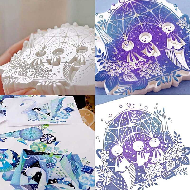 21Pcs Rubber Stamp Making Kit, Carving Tools Kit,Rubber Carving Blocks in Different Color Styles,for Craft Stamp Carving