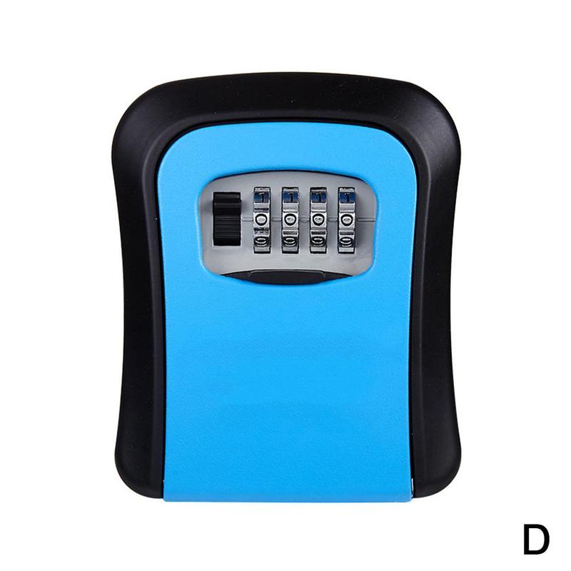Smart Code Password Key Lock Box Storage Key Wall Mounted Key Safe Box Waterproof Outdoor Keybox 4 Digits Passwords Anti-thieft: D
