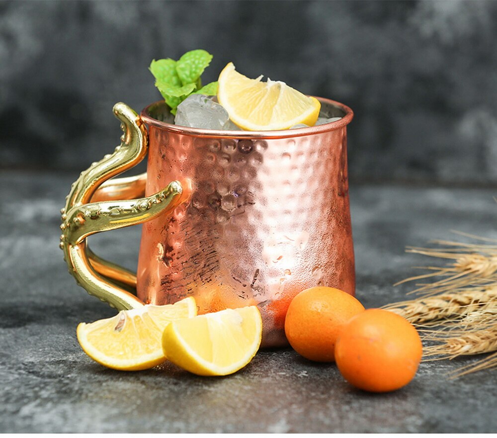Taza creativa de Moscú mango de estrella de mar copa de cóctel de cobre