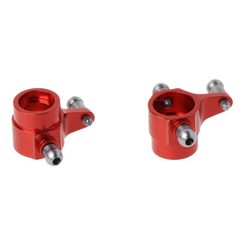 2 pezzi di ricambio in metallo aggiornato coppa dello sterzo posteriore per Wltoys P929 P939 K969 K979 K989 K999 1/28 RC Car, rosso