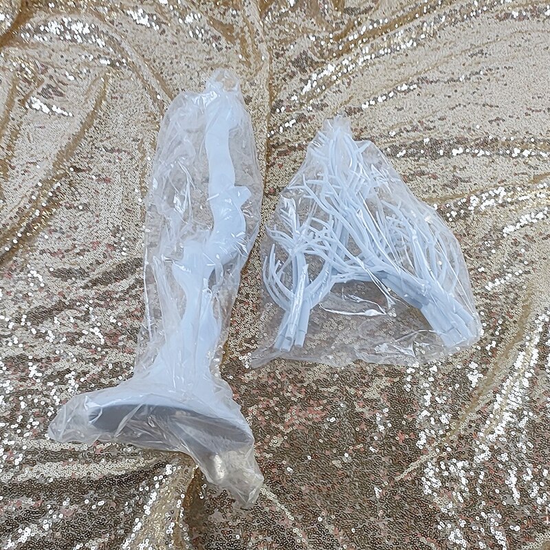 60cm White Easter Tree with Lights Decorative For Hang Ornaments Twig Tree