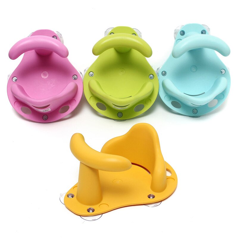 Asiento de bañera para bebé, almohadilla para bañera, silla de seguridad antideslizante, cuidado del bebé, asiento de baño, juguetes de lavado, cuatro colores, 37,5 cm