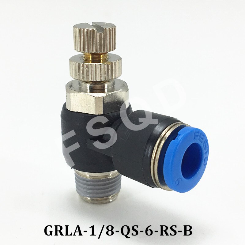 GRLA-1/8-QS-6-RS-B 162965 GRLA-1/8-QS-8-RS-B 162966 FESTO válvulas de control de flujo unidireccional conector de la serie GRLA conector neumático: GRLA-1-8-QS-6-RS-B